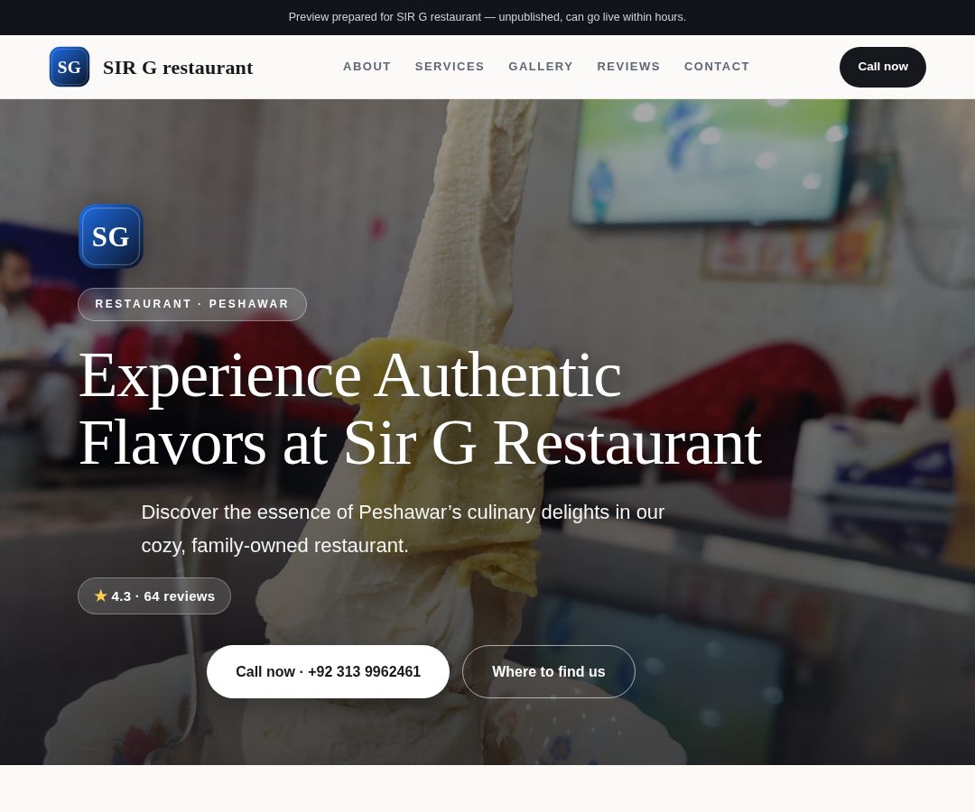 SIR G restaurant