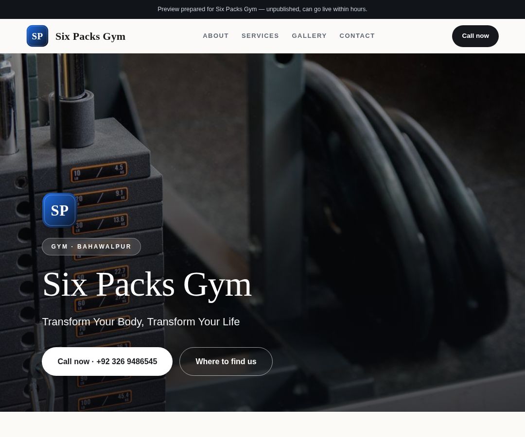 Six Packs Gym
