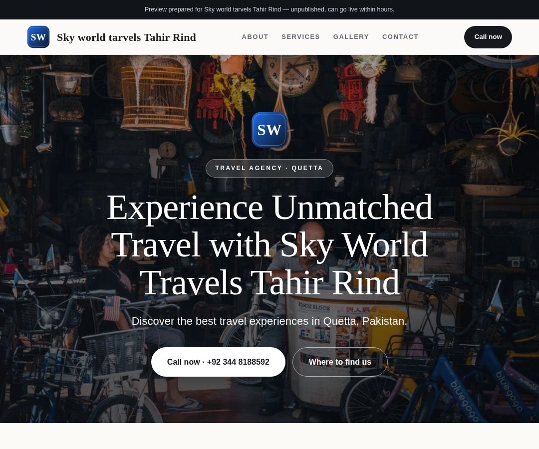 Sky world tarvels Tahir Rind