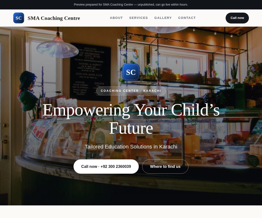 SMA Coaching Centre