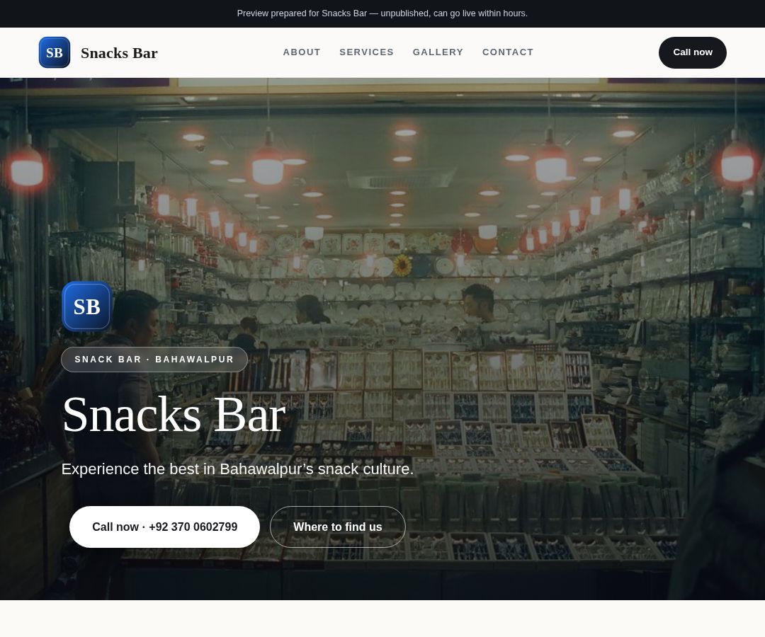 Snacks Bar
