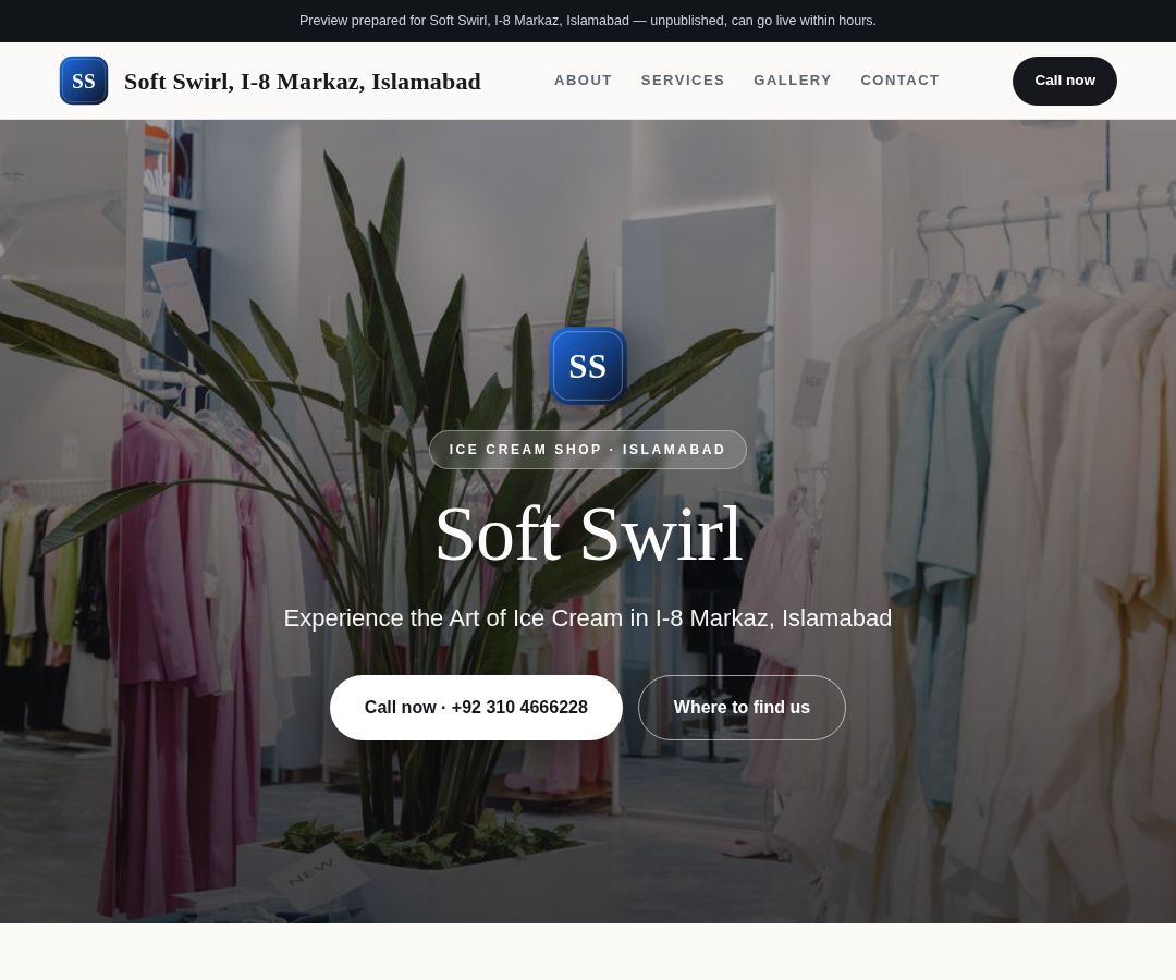 Soft Swirl, I-8 Markaz, Islamabad