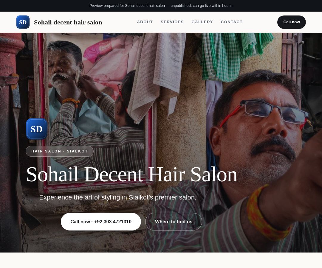 Sohail decent hair salon