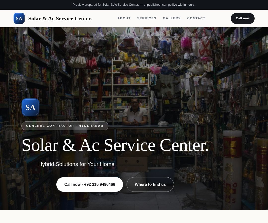 Solar & Ac Service Center.