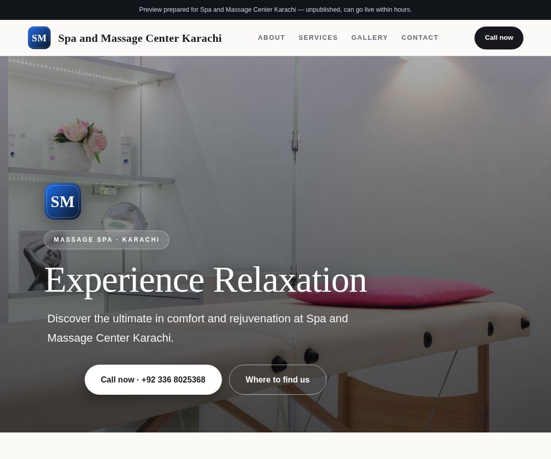 Spa and Massage Center Karachi