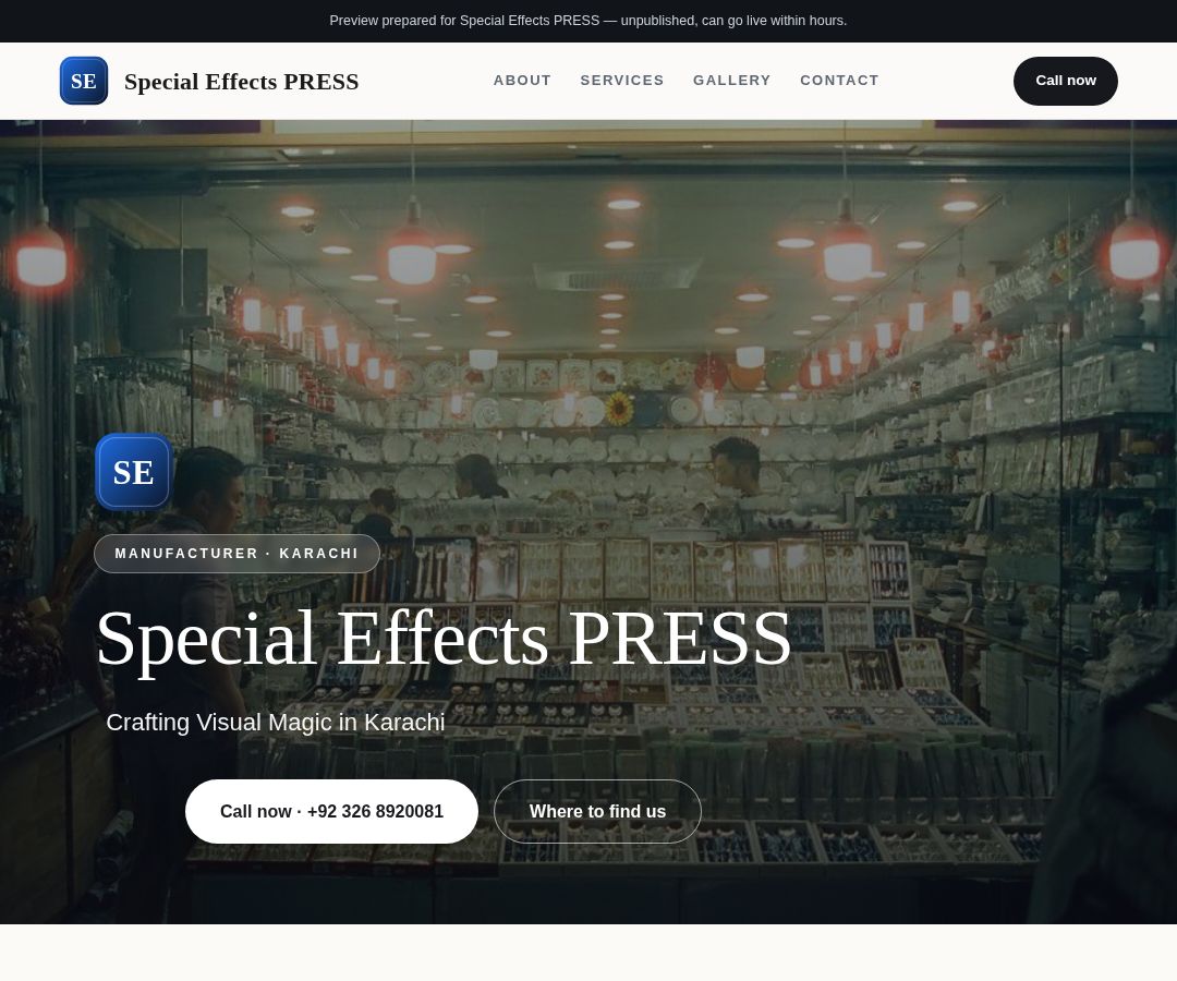 Special Effects PRESS