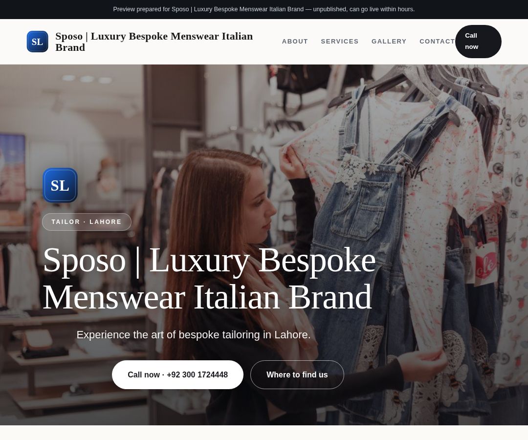 Sposo | Luxury Bespoke Menswear Italian Brand