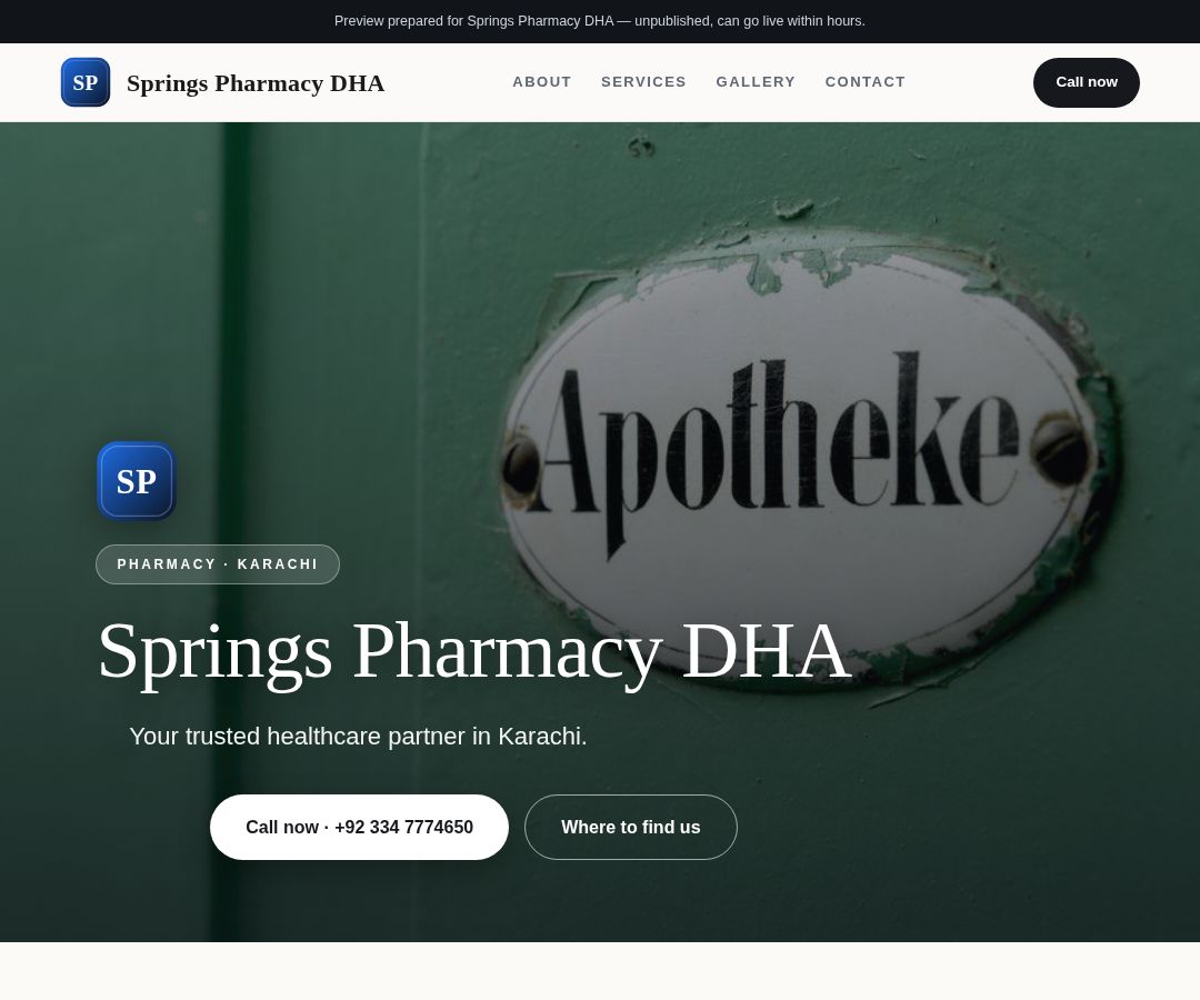 Springs Pharmacy DHA