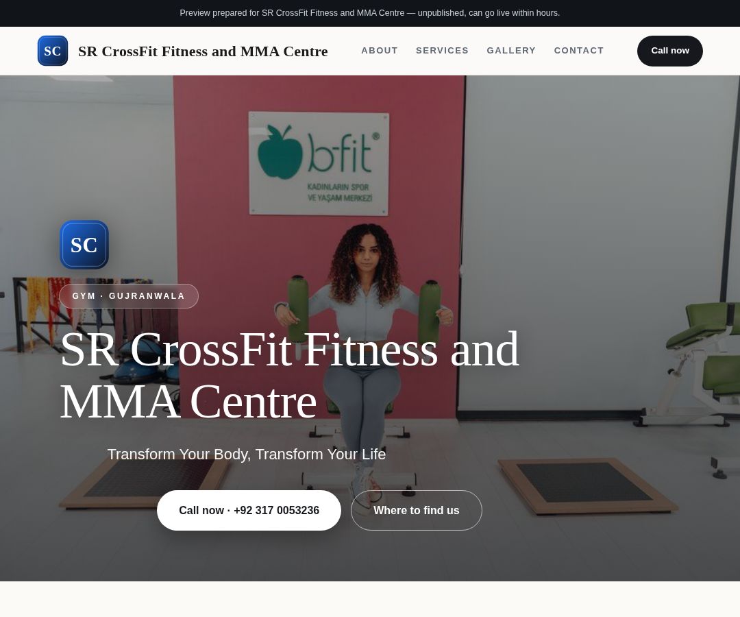 SR CrossFit Fitness and MMA Centre