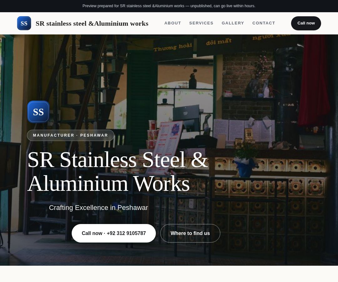 SR stainless steel &Aluminium works