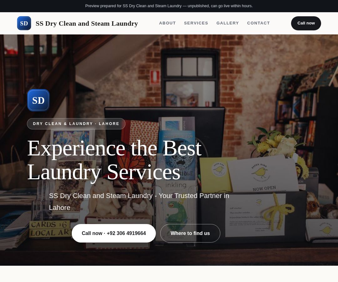 SS Dry Clean and Steam Laundry