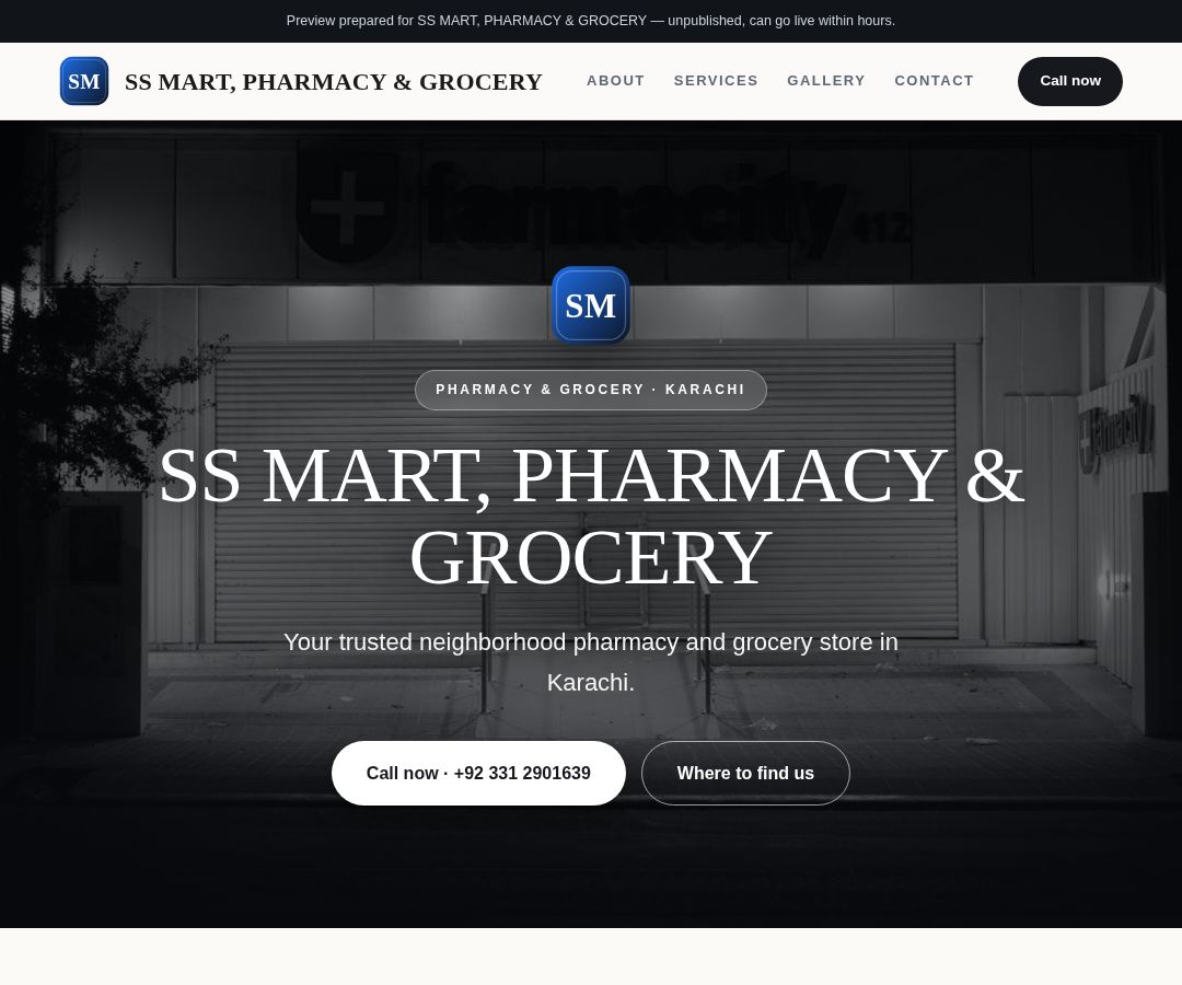 SS MART, PHARMACY & GROCERY