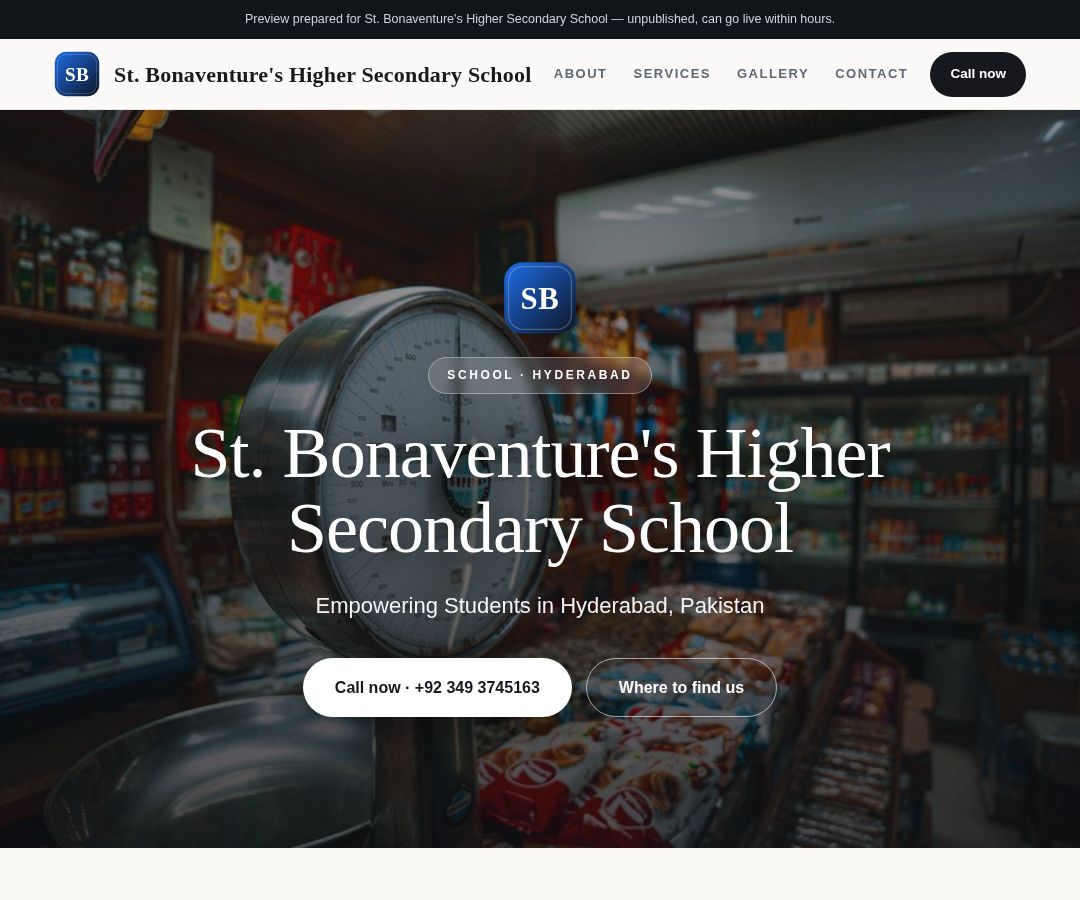 St. Bonaventure's Higher Secondary School