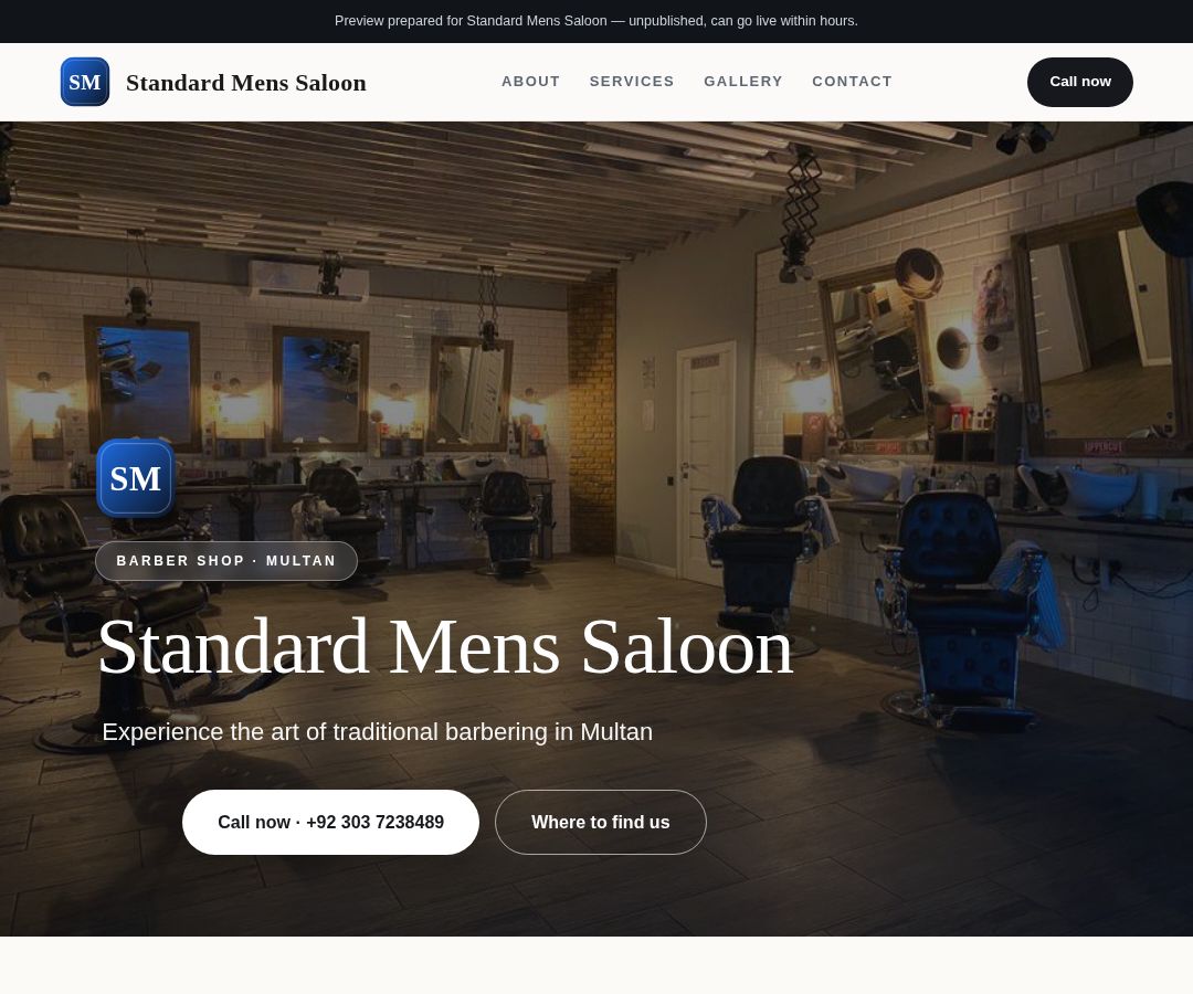 Standard Mens Saloon