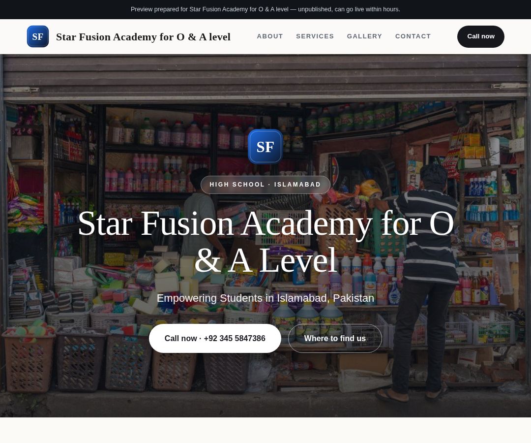 Star Fusion Academy for O & A level