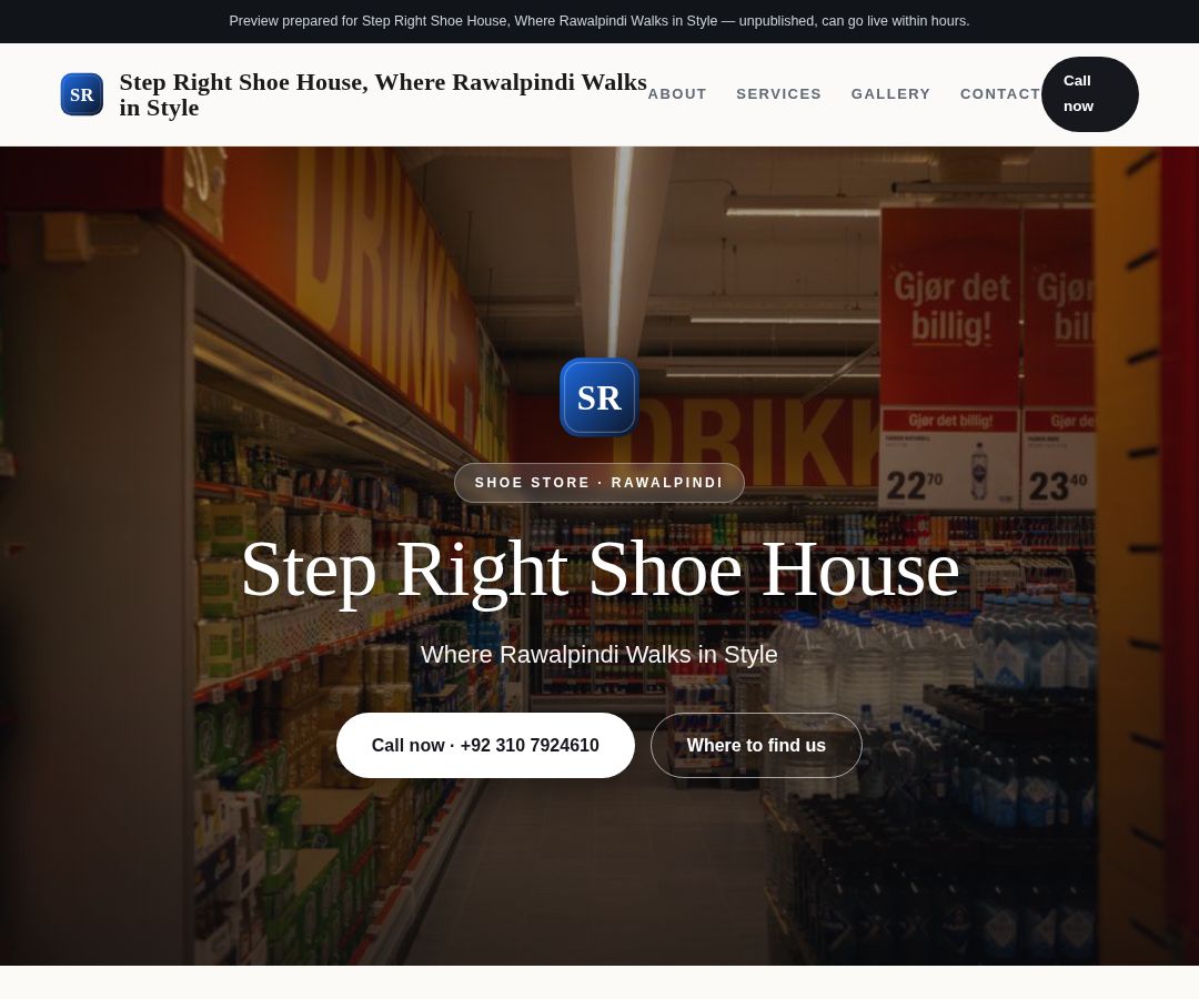 Step Right Shoe House, Where Rawalpindi Walks in Style