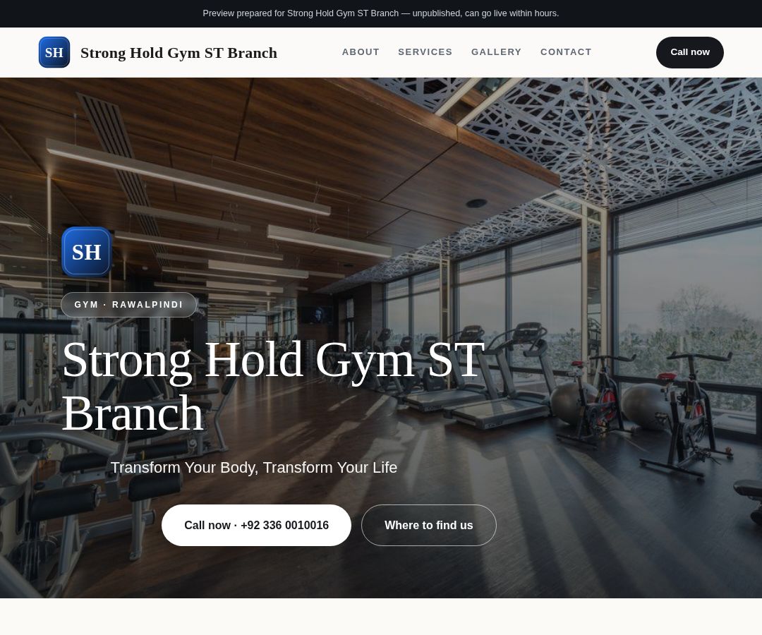 Strong Hold Gym ST Branch