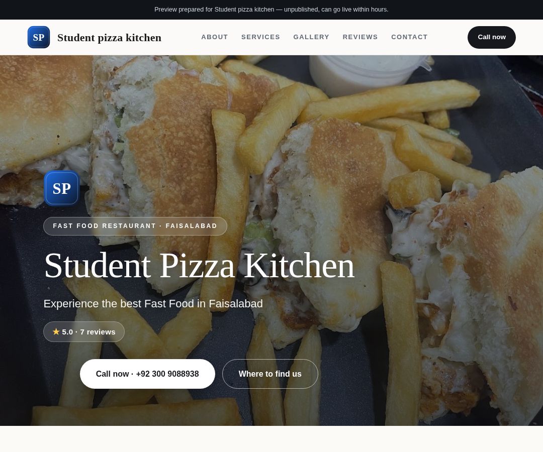 Student pizza kitchen