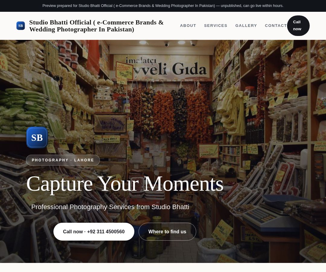 Studio Bhatti Official ( e-Commerce Brands & Wedding Photographer In Pakistan)