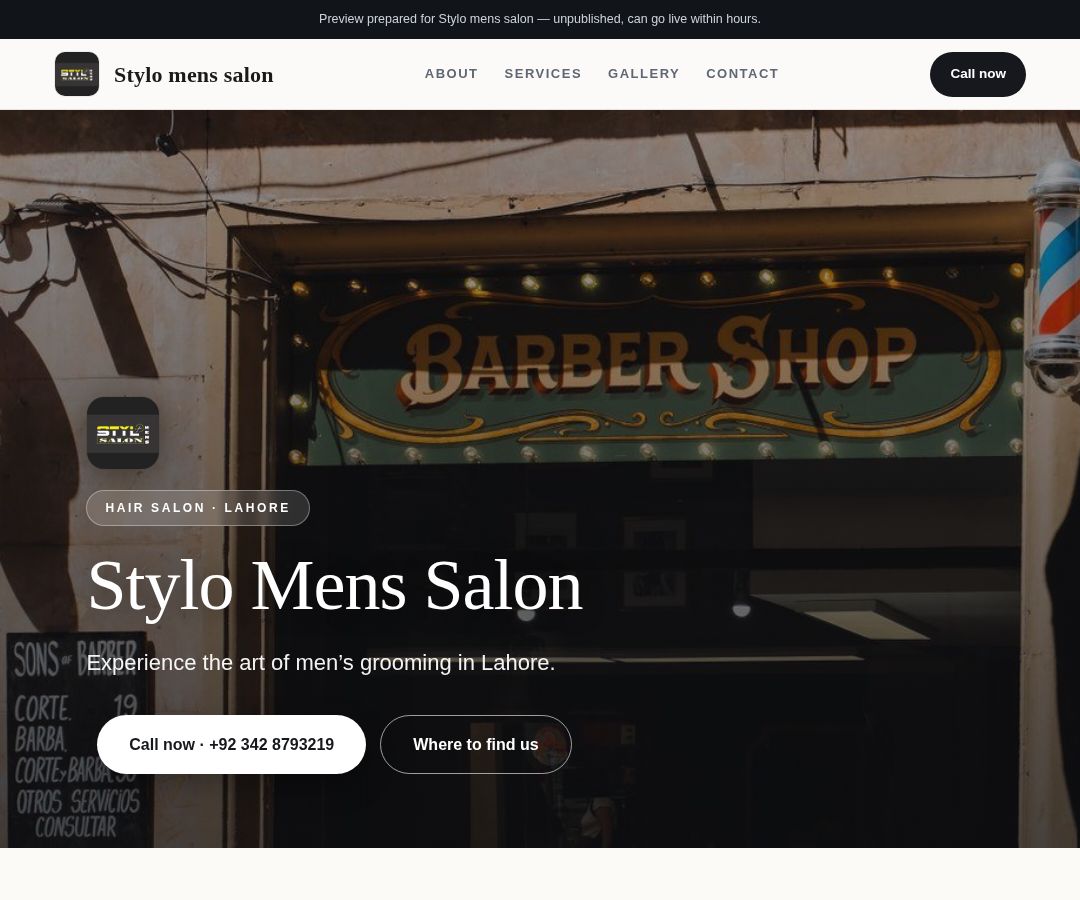 Stylo mens salon
