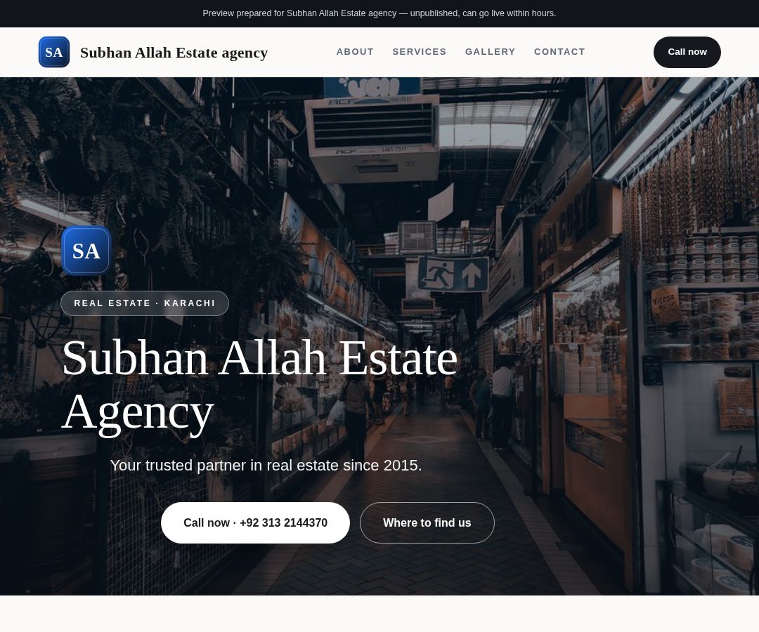 Subhan Allah Estate agency