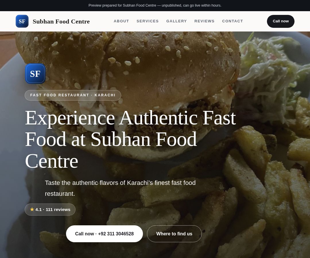 Subhan Food Centre