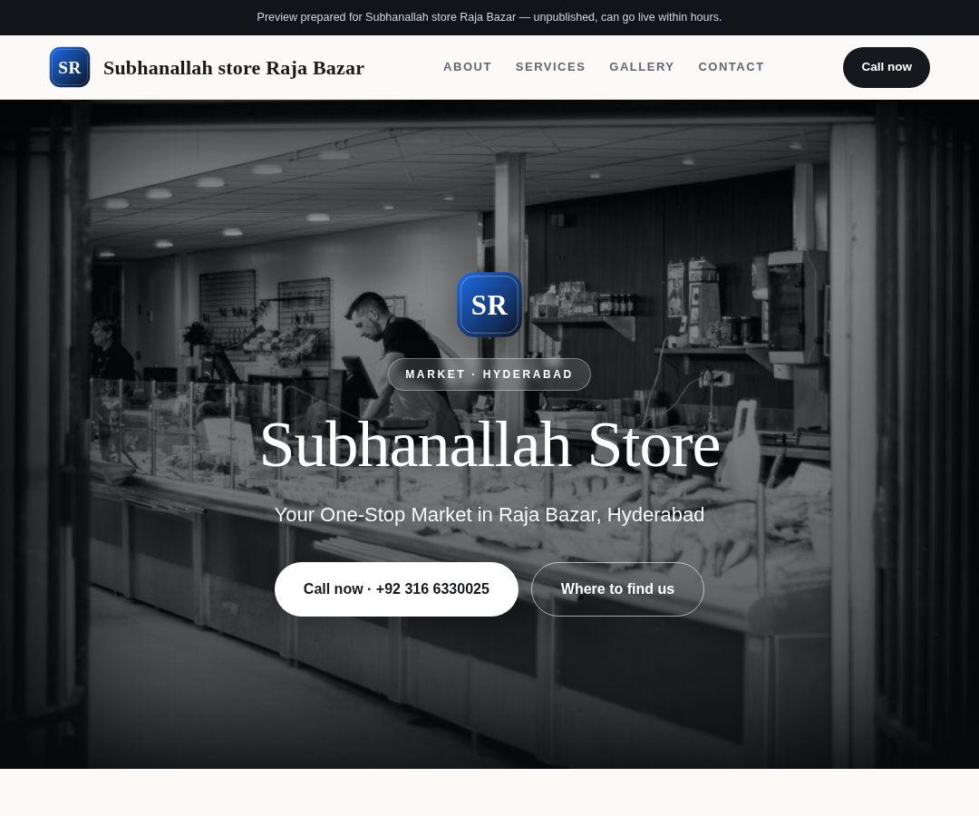 Subhanallah store Raja Bazar