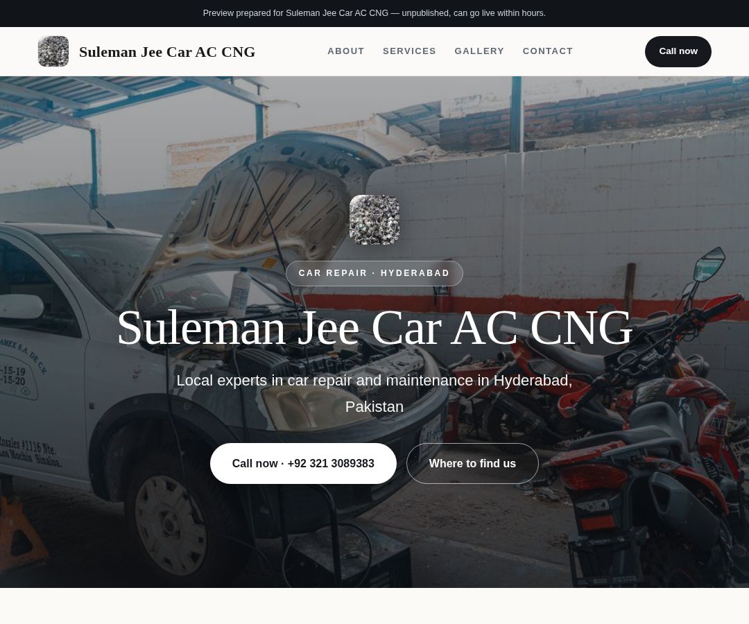 Suleman Jee Car AC CNG