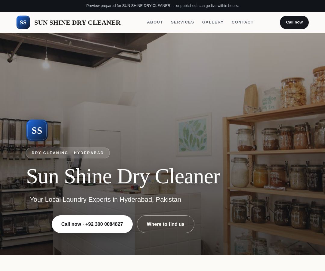 SUN SHINE DRY CLEANER
