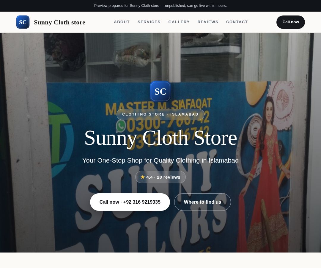 Sunny Cloth store