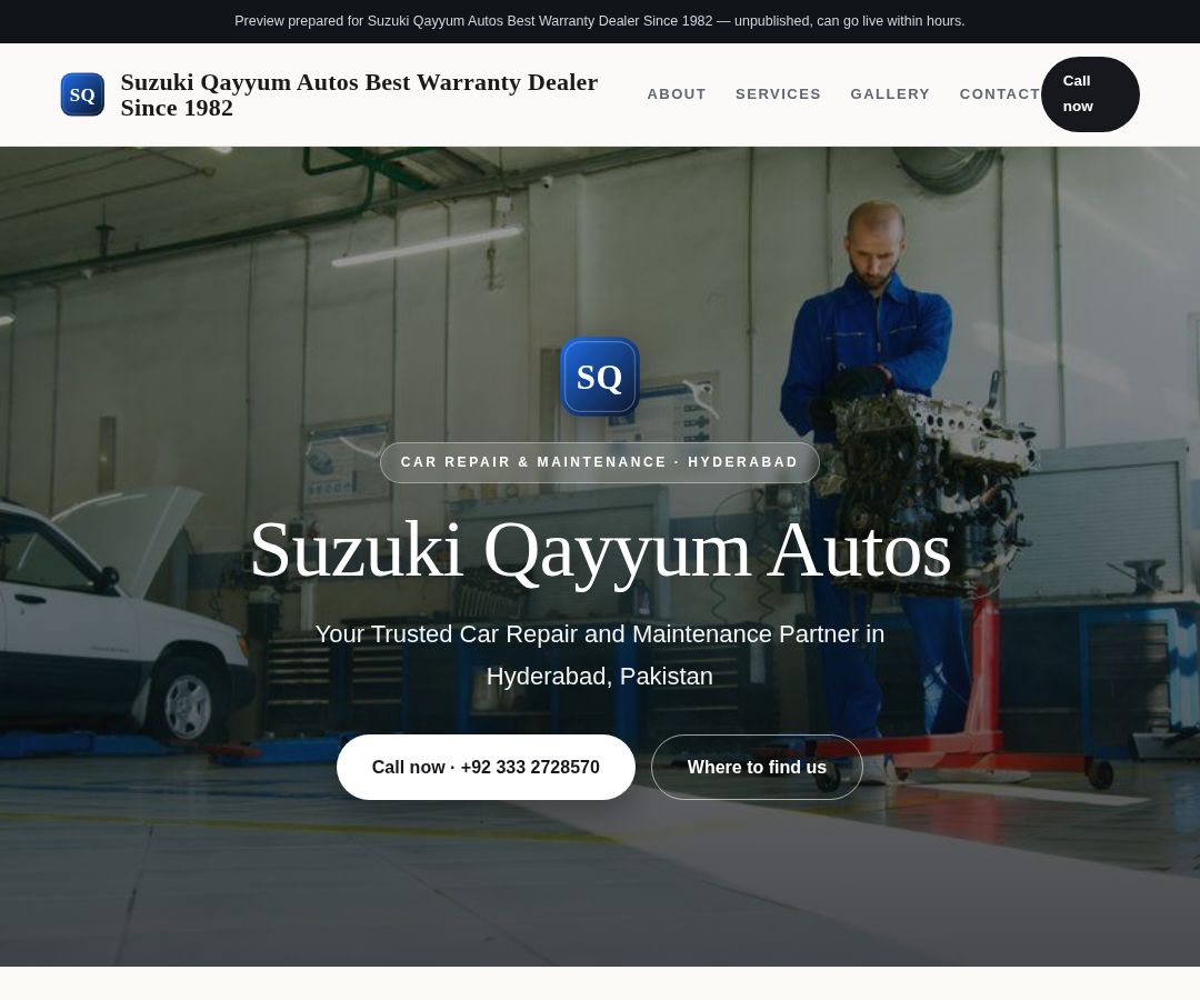 Suzuki Qayyum Autos Best Warranty Dealer Since 1982