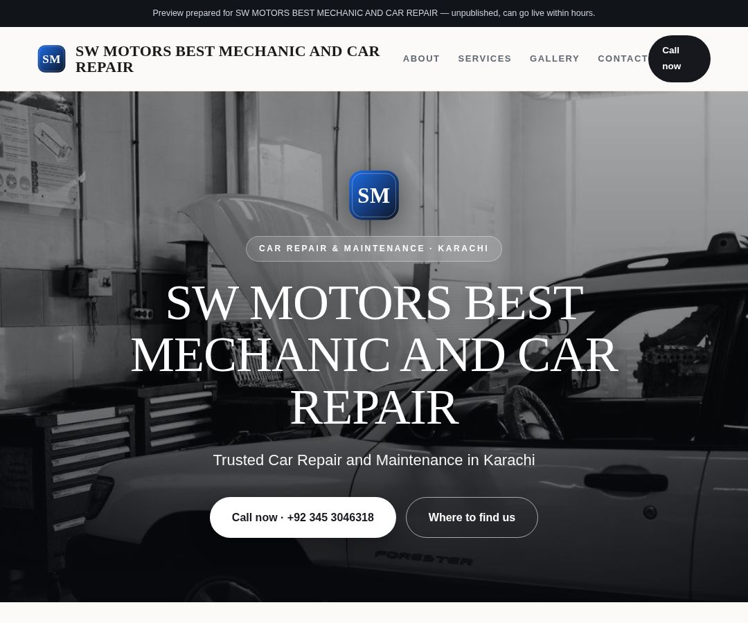 SW MOTORS BEST MECHANIC AND CAR REPAIR