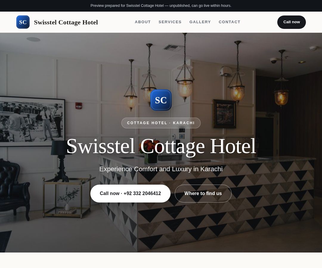 Swisstel Cottage Hotel
