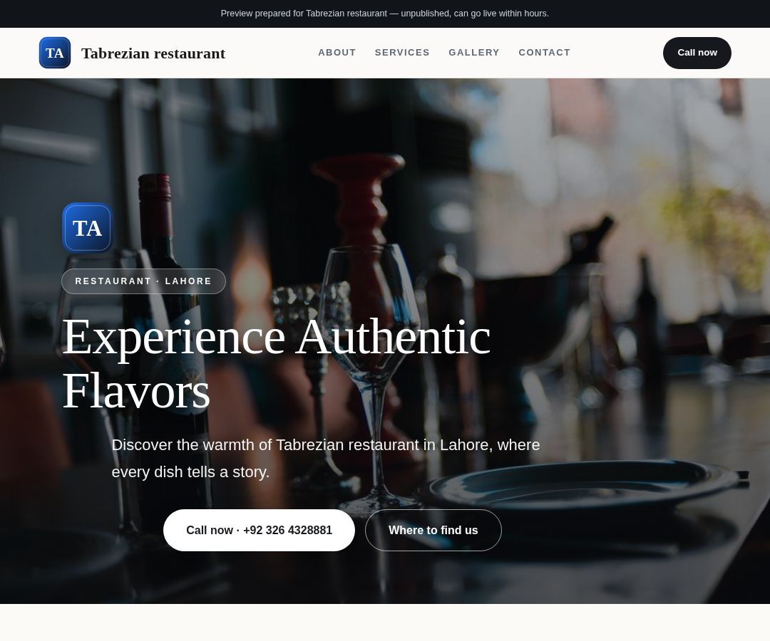 Tabrezian restaurant
