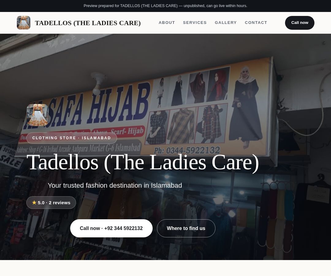 TADELLOS (THE LADIES CARE)