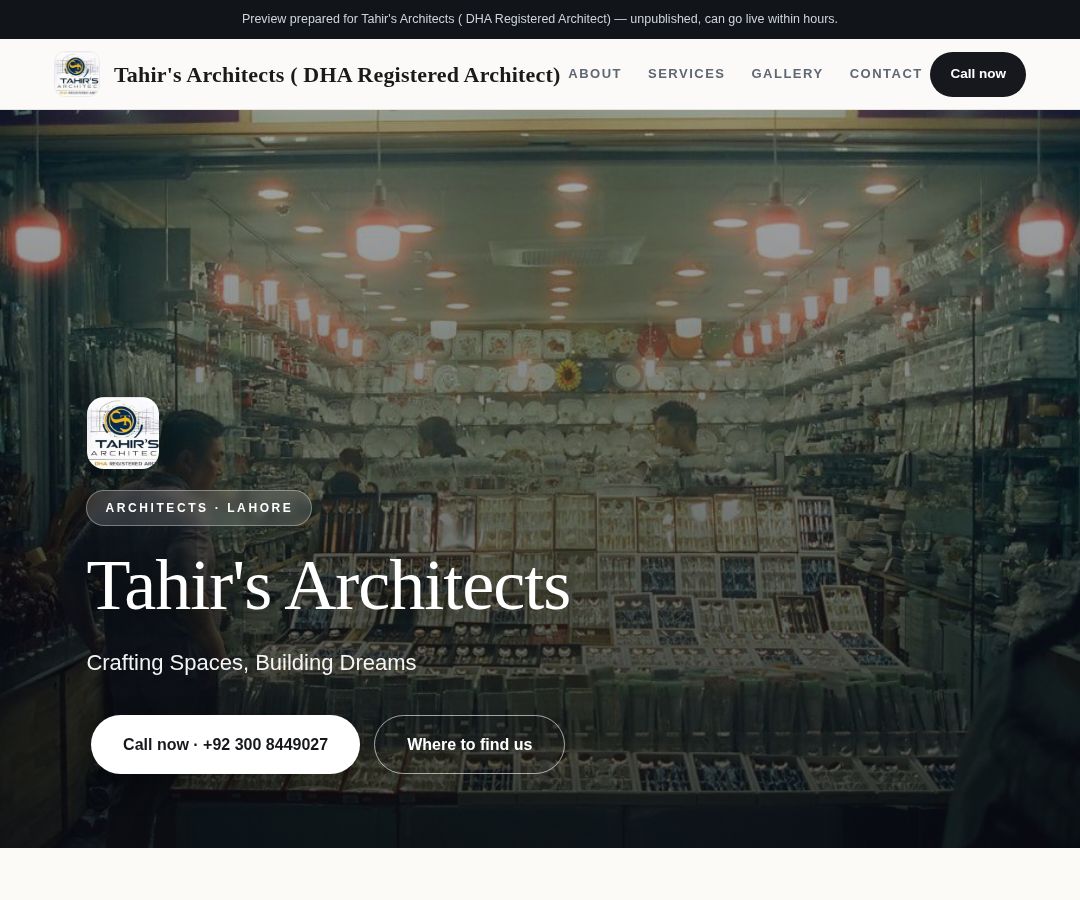 Tahir's Architects ( DHA Registered Architect)