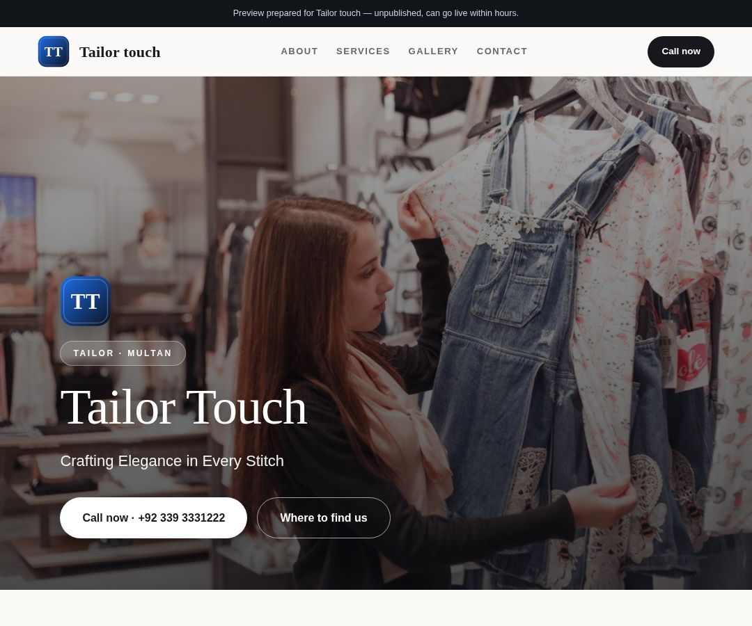 Tailor touch