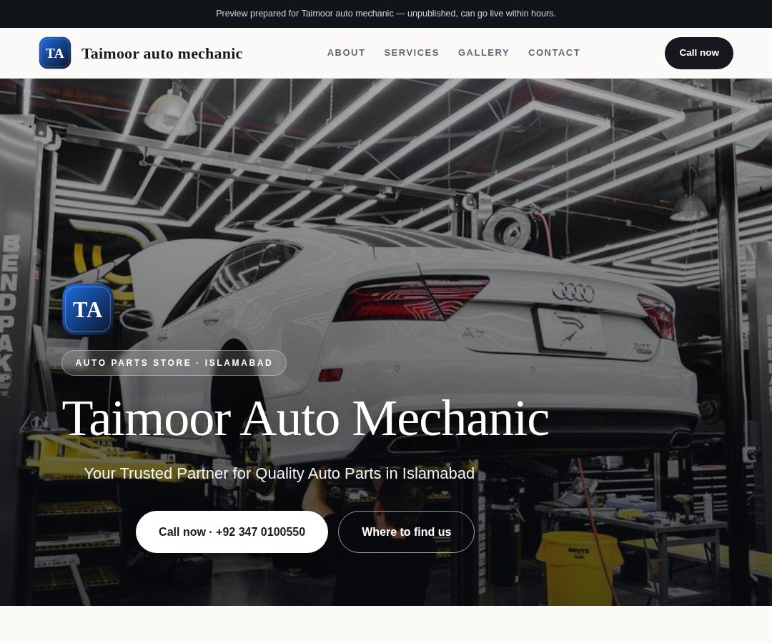 Taimoor auto mechanic