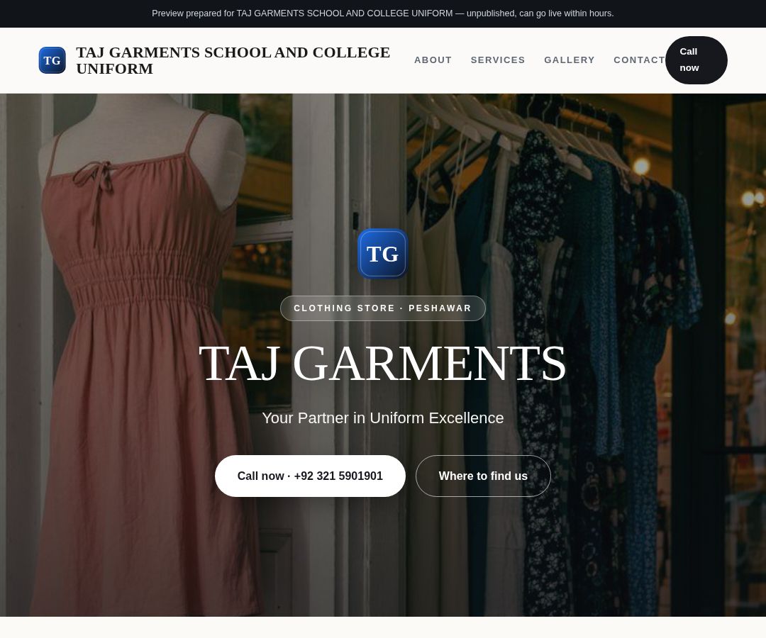 TAJ GARMENTS SCHOOL AND COLLEGE UNIFORM