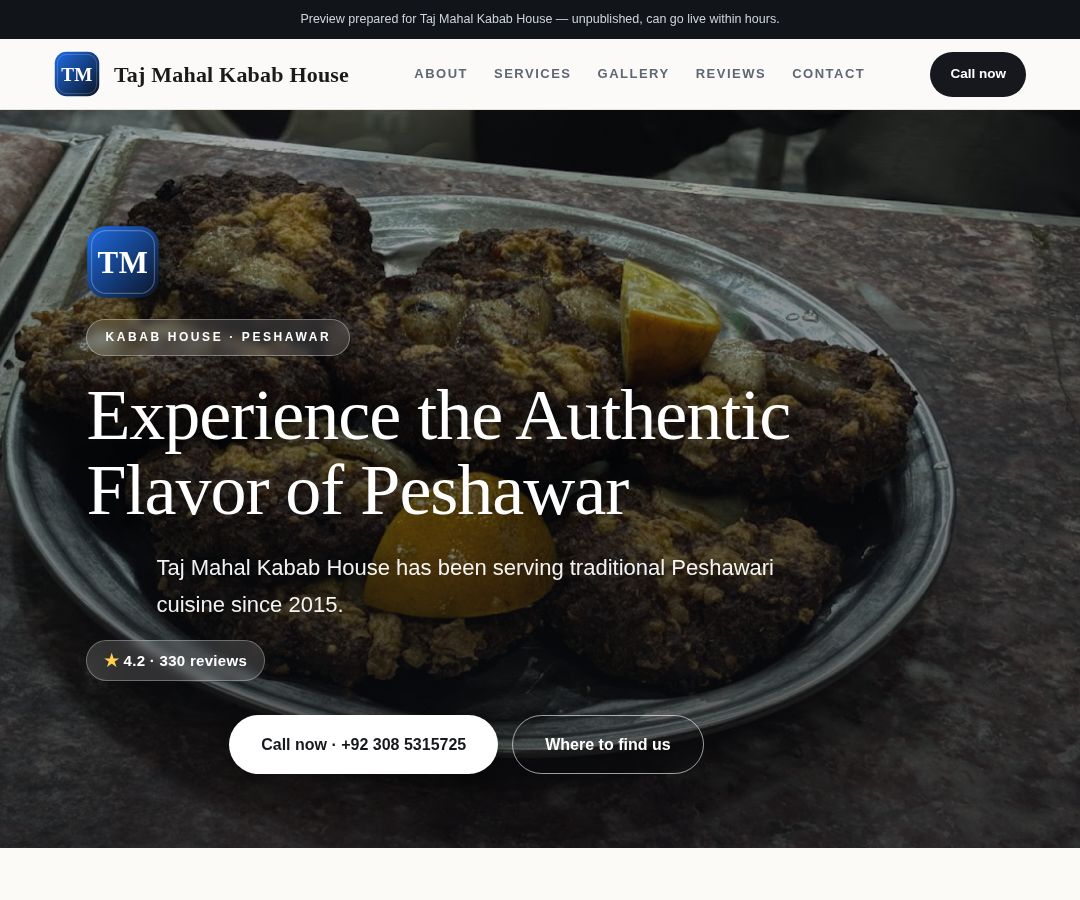 Taj Mahal Kabab House