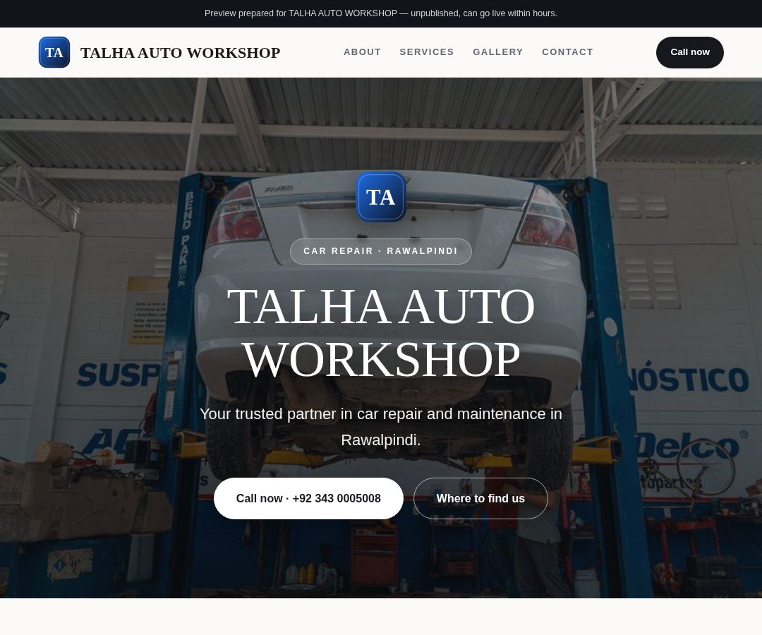 TALHA AUTO WORKSHOP