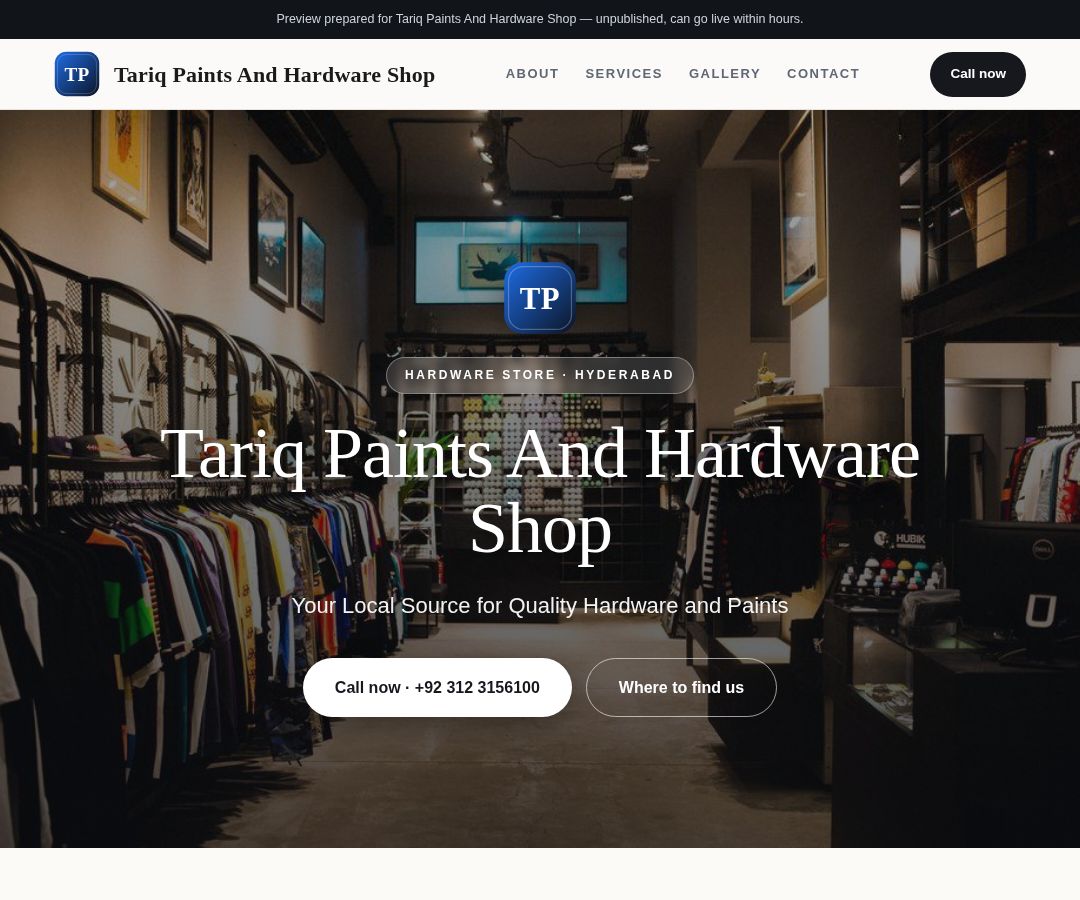 Tariq Paints And Hardware Shop