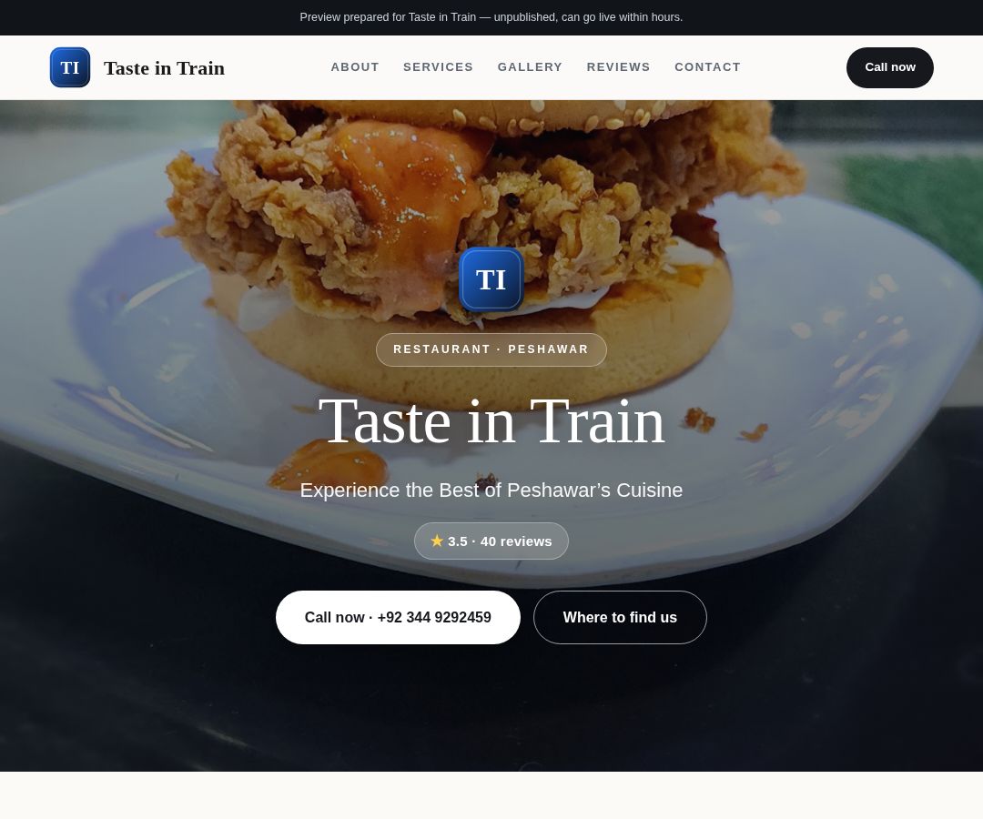 Taste in Train