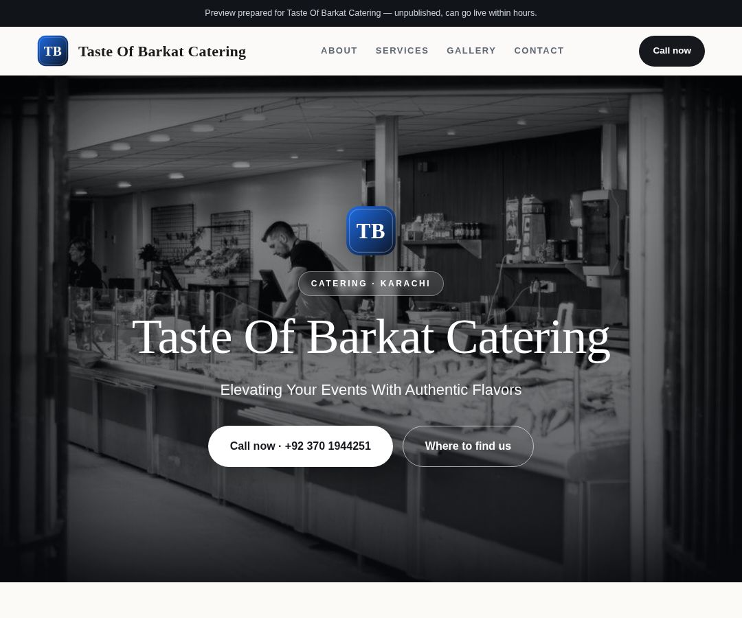 Taste Of Barkat Catering