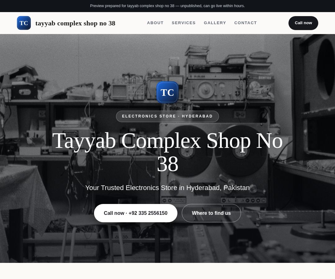 tayyab complex shop no 38