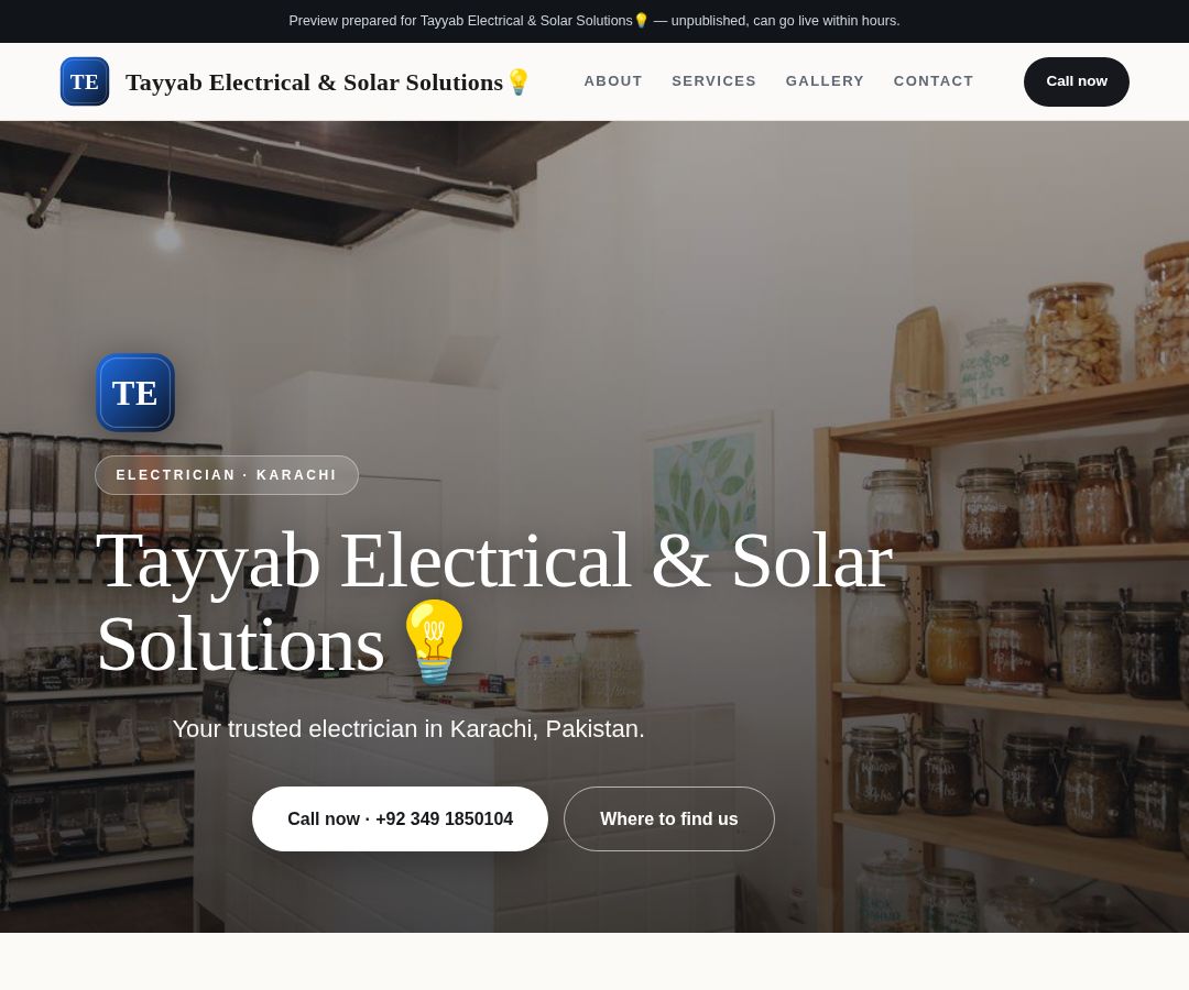 Tayyab Electrical & Solar Solutions💡