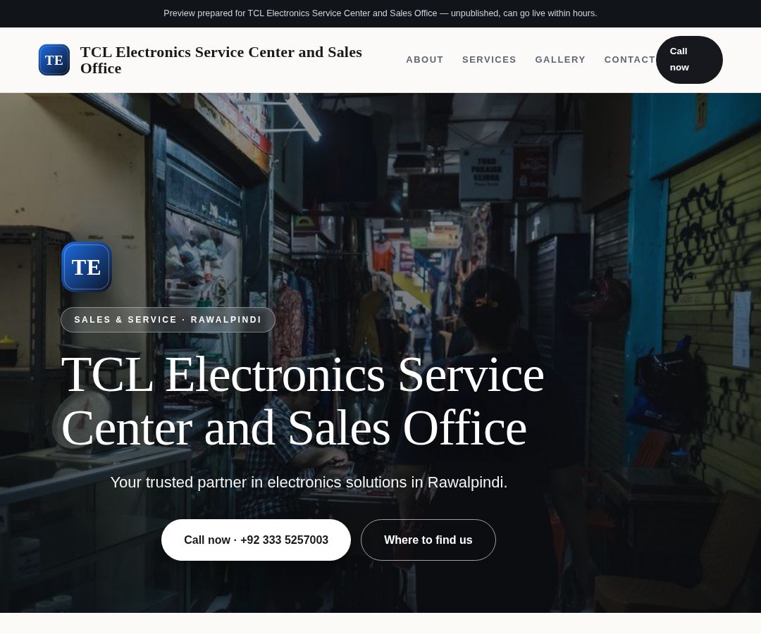 TCL Electronics Service Center and Sales Office