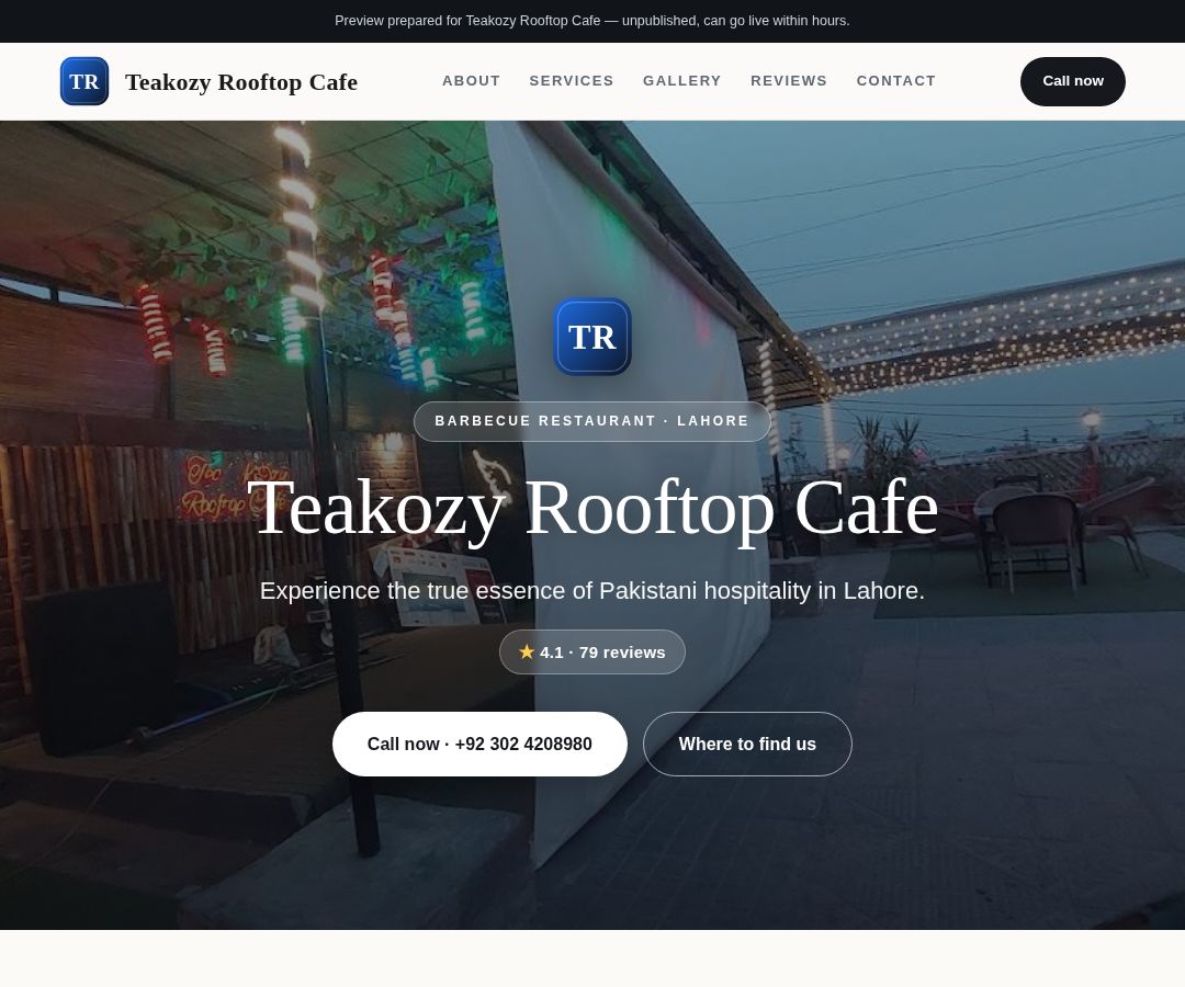 Teakozy Rooftop Cafe