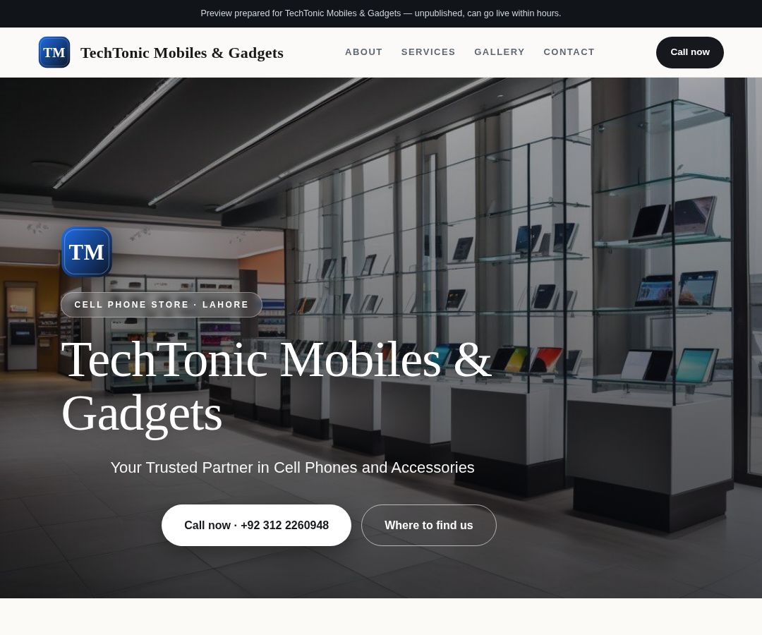 TechTonic Mobiles & Gadgets