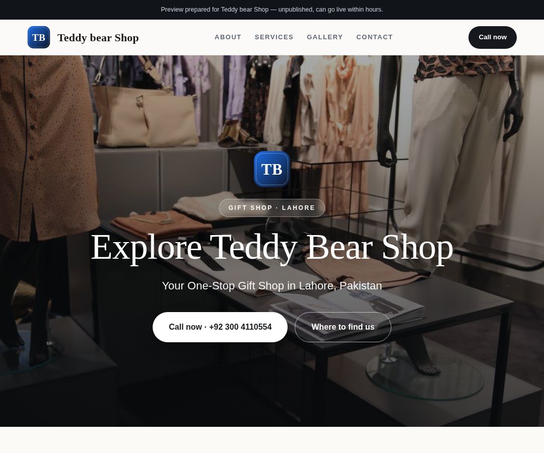 Teddy bear Shop